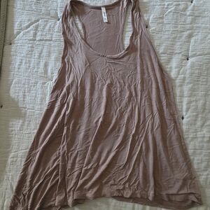 Pink Asymmetrical Sleeveless Tank Top